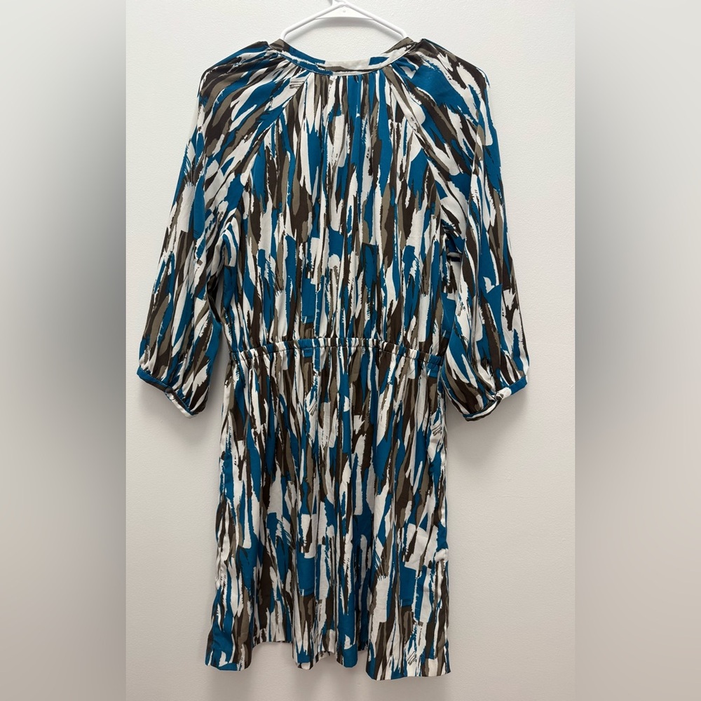 Banana Republic Teal and Brown Abstract Dress - Picture 2 of 3